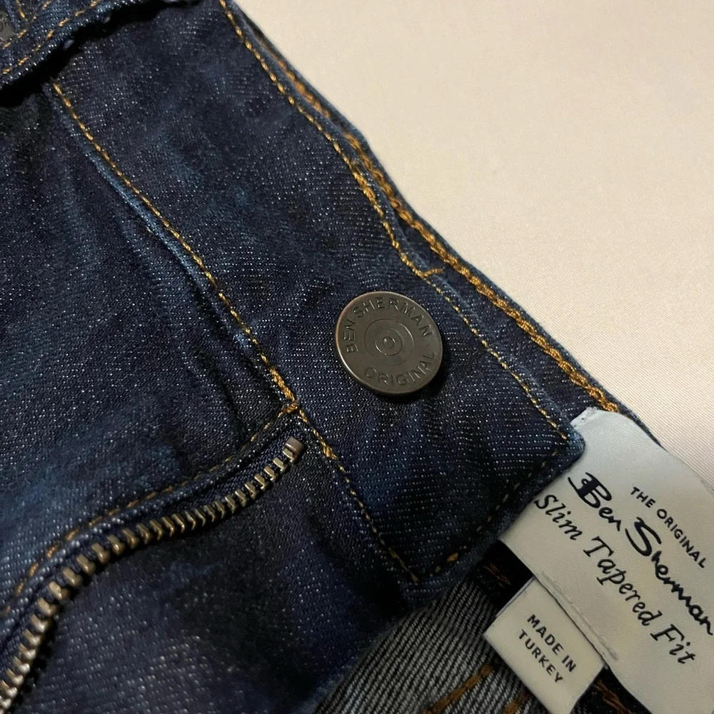 Ben Sherman Raw Dark Blue Denim - Picture 9 of 13